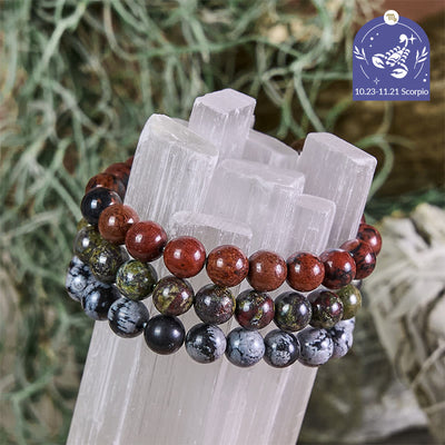 Olivenorma Scorpio – 23. Okt. – 21. Nov. – Sternzeichen-Armbandset mit Kristallen - Scorpio Armband-Set - 10 mm - image 0