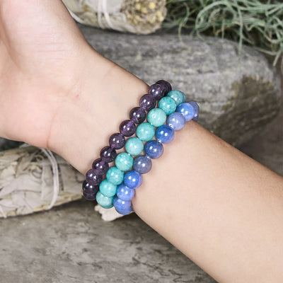 Olivenorma Wassermann – 20. Januar – 18. Februar – Sternzeichen-Astrologie-Kristallarmband-Set - image 1