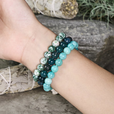 Olivenorma Jungfrau – 23. August – 22. September – Sternzeichen-Armbandset mit Kristallen - image 1