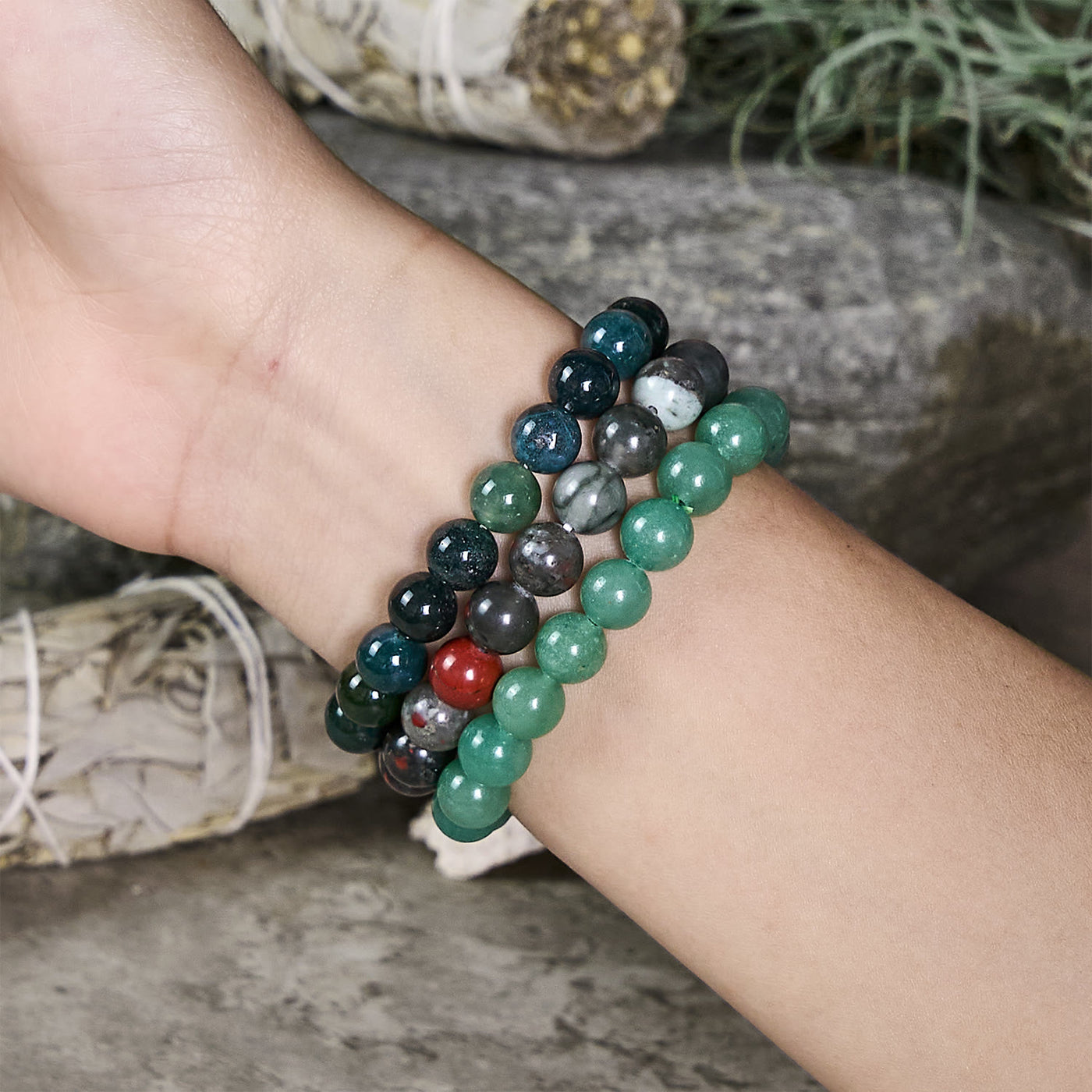 Olivenorma Krebs – 21. Juni – 22. Juli – Sternzeichen-Armbandset mit Kristallen - image 1