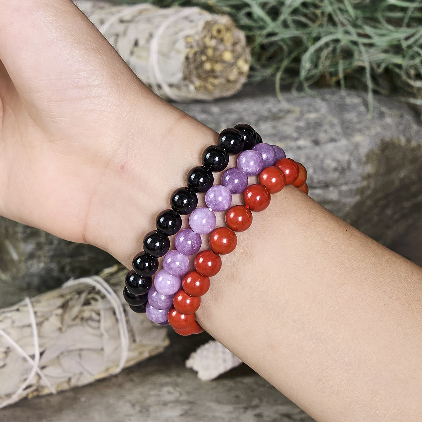 Olivenorma Steinbock – 22. Dez. – 19. Jan. – Sternzeichen-Astrologie-Kristallarmband-Set - image 1