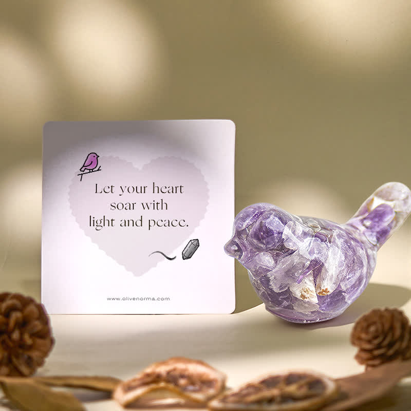 Olivenorma Naturstein Vogelskulptur Dekoration - image 0