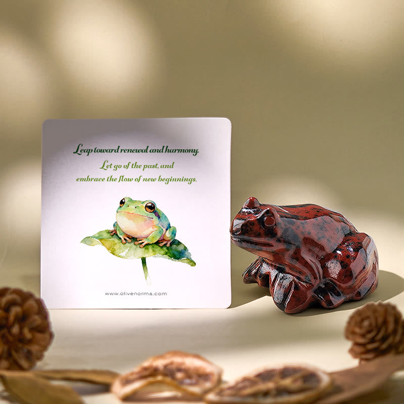 Olivenorma Serene Spirit Edelstein-Frosch-Edelstein-Dekoration - image 0