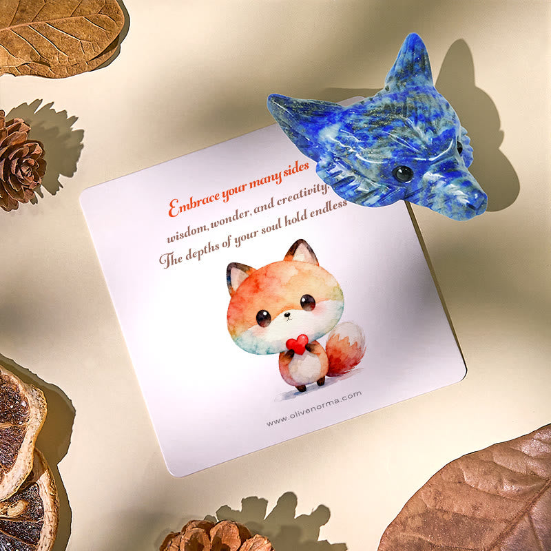 Olivenorma -Wächterwolfkopf-Kristallschnitzerei-Edelsteindekoration - image 0