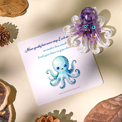 Olivenorma Tiefsee-Weisheit Kristall-Oktopus-Edelstein-Dekoration - image 0