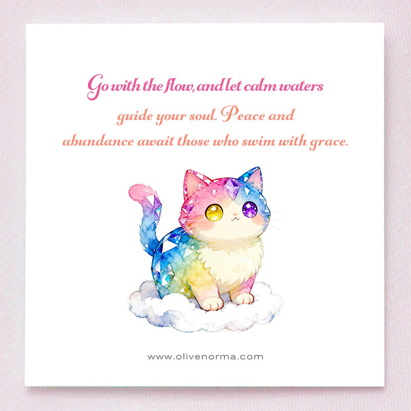 Olivenorma Glücksbringer Kristall Kätzchen Figur Edelstein Dekoration - image 1