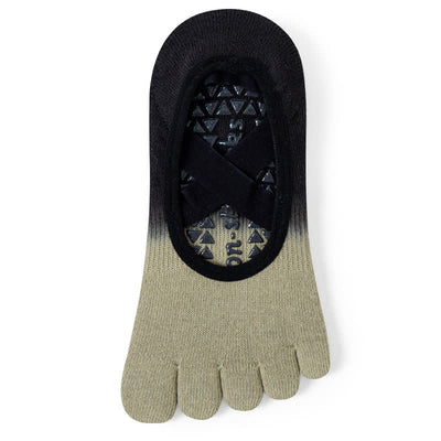 Olivenorma Fünf-Zehen-Gradienten-Yogasocken mit rutschfesten Riemen - Grün & Schwarz - 8 Paar (gleiche Farbe) - image 9