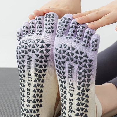 Olivenorma Fünf-Zehen-Gradienten-Yogasocken mit rutschfesten Riemen - image 23