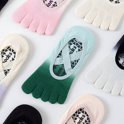 Olivenorma Fünf-Zehen-Gradienten-Yogasocken mit rutschfesten Riemen - image 19