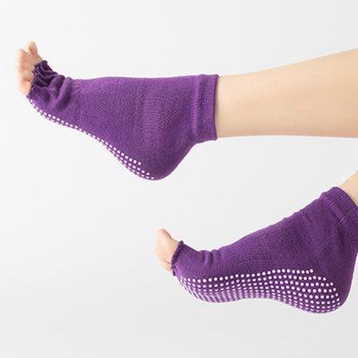 Olivenorma Bunte, knöchellange, zehenfreie Pilates-Socken für Damen, rutschfeste Yoga-Socken - image 6