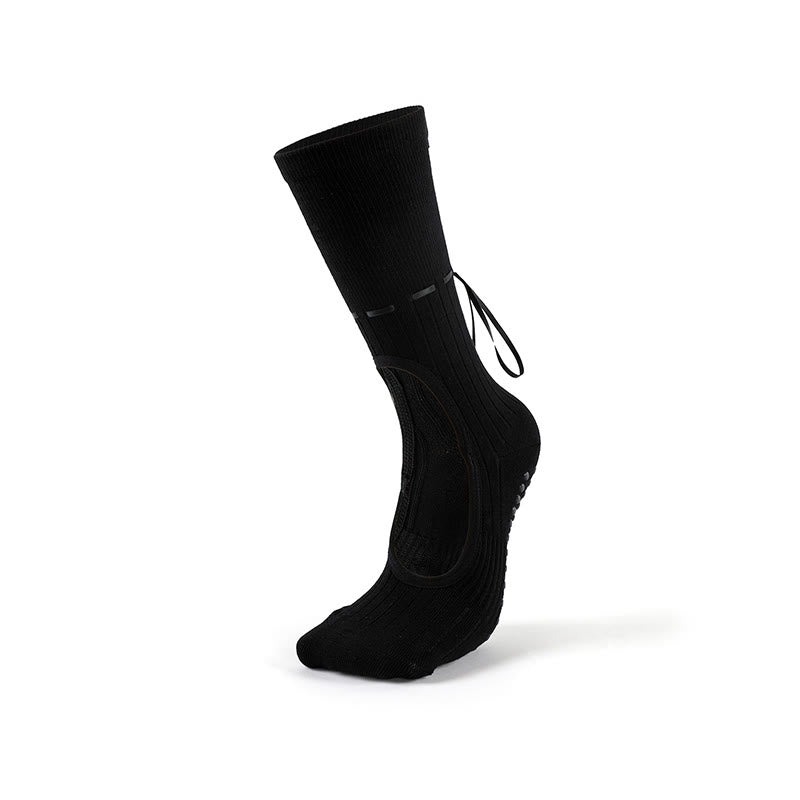 Olivenorma Fitness-Yoga-Socken mit Kordelzug, rutschfest und ohne Fersenriemen - Schwarz - 3 Paare - image 1