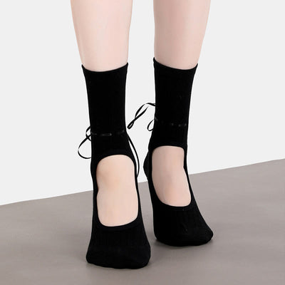 Olivenorma Fitness-Yoga-Socken mit Kordelzug, rutschfest und ohne Fersenriemen - image 3