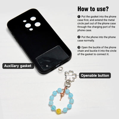 Olivenorma Aquamarin & Citrin Schlüsselanhänger Kristall-Handyband - image 4