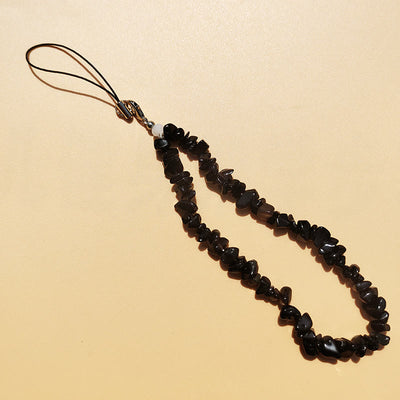 Olivenorma Naturkristall-Mix-Edelstein-Schlüsselanhänger/Handyhalterung - Obsidian - image 10