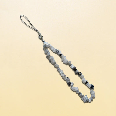 Olivenorma Naturkristall-Mix-Edelstein-Schlüsselanhänger/Handyhalterung - Schwarzer Rutilquarz - image 16