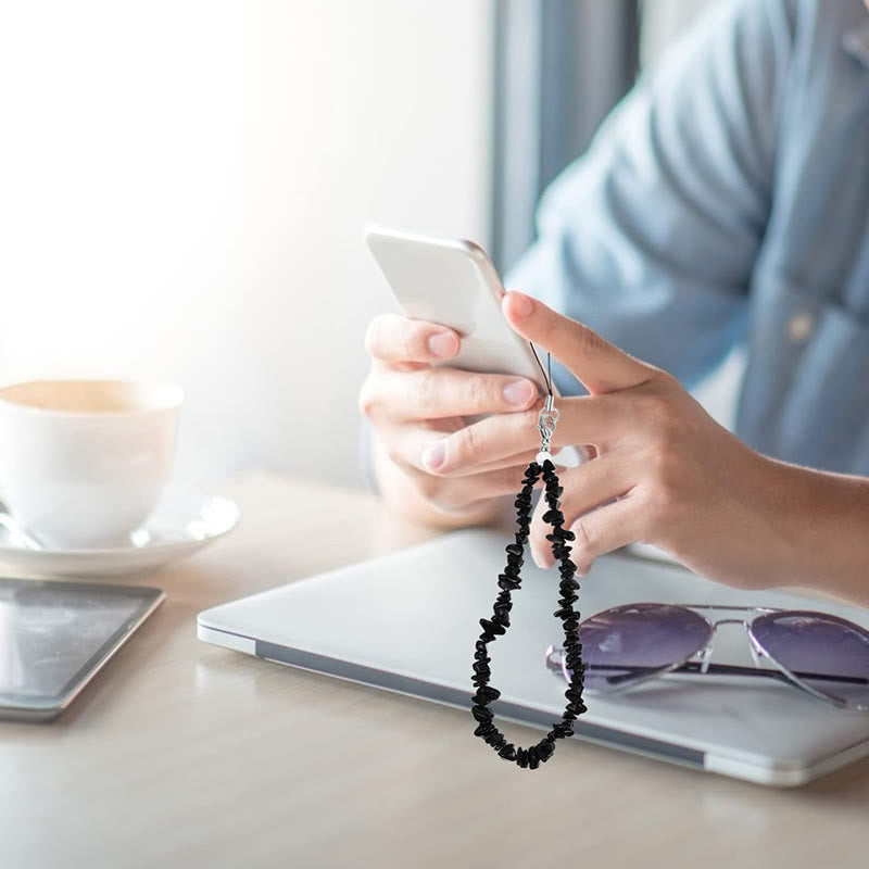 Olivenorma Naturkristall-Mix-Edelstein-Schlüsselanhänger/Handyhalterung - image 19