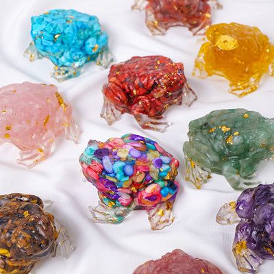 Olivenorma Kristall Goldene Kröte Edelstein Dekoration - image 0