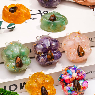 Olivenorma Kristall-Eichhörnchen-Figur Edelstein-Dekoration - image 0