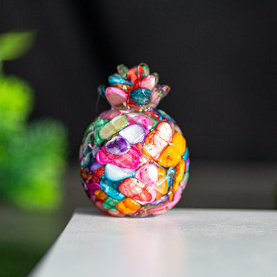 Olivenorma Kristall Goldene Ananas Edelstein Dekoration - Regenbogen-Perlmutt - Stil 1 - image 0