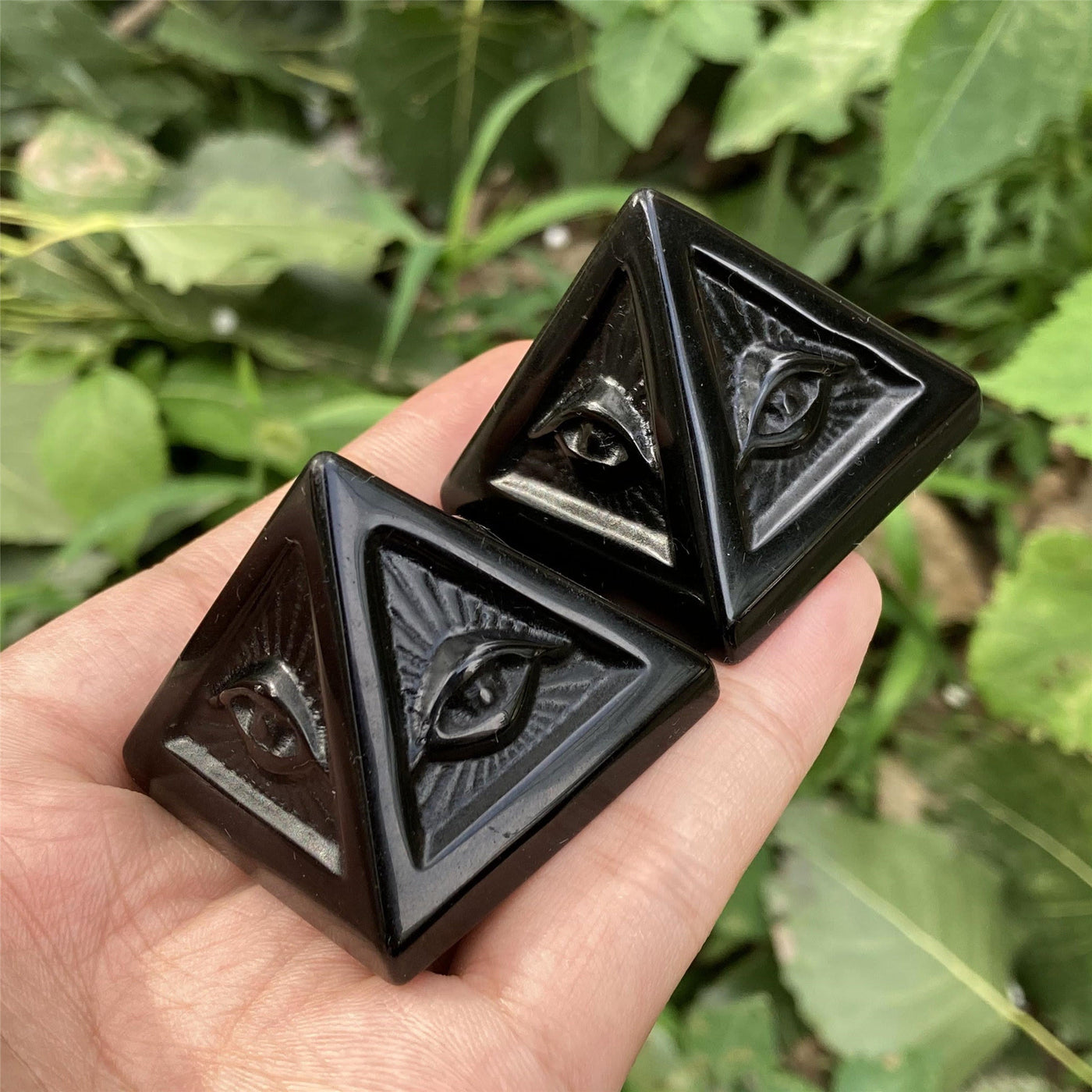 Olivenorma Obsidian-Orgonpyramide Edelstein Dekoration