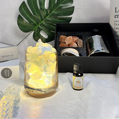 Olivenorma Flammenloser Diffusor Geschenkbox Kristall Aromatherapie Lampe 