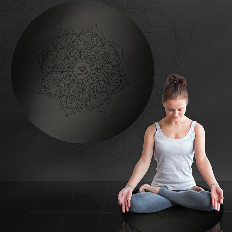 Olivenorma Yogamatte mit Om-Lotus-Symbol, 60 cm 