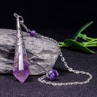 Natürlicher Amethyst Retro-Heilpendel 