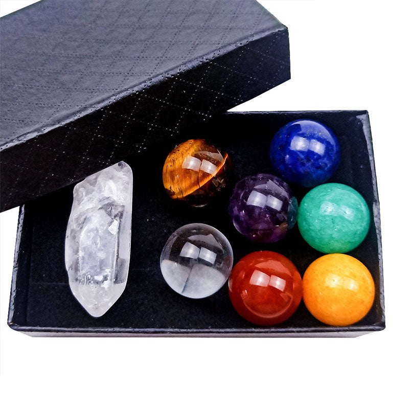 Chakra Regenbogen Ball Kristall Set 