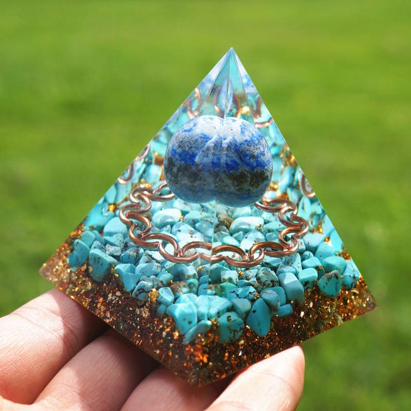 Lapis Lazuli Türkis Orgonpyramide