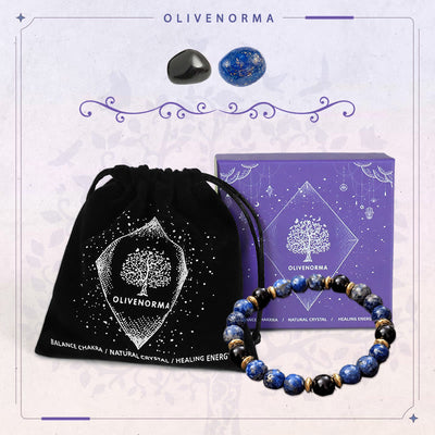 Olivenorma "Healing Trust" Lapislazuli Schwarzer Onyx Armband