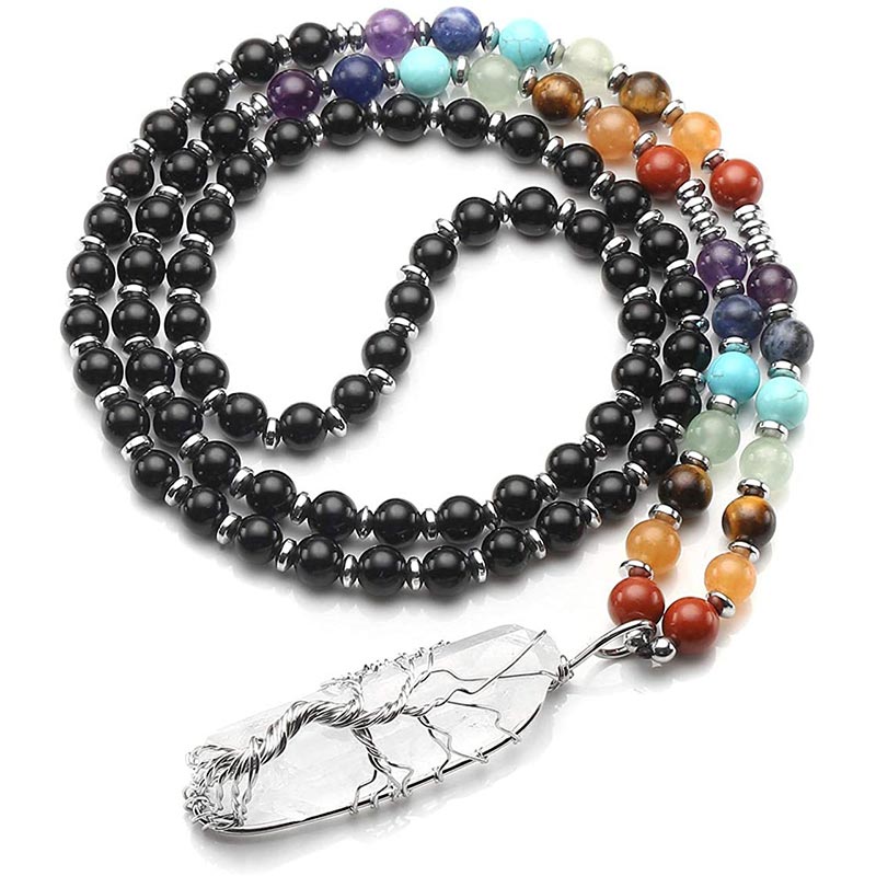 Naturkristall Chakra Mala 