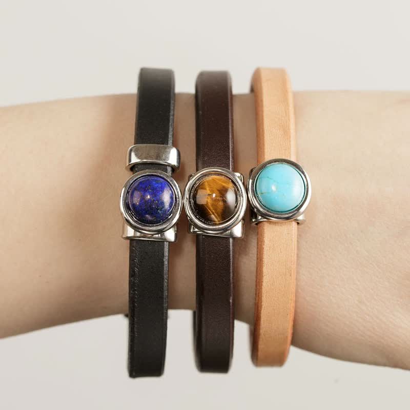 Olivenorma Orakellederarmbänder