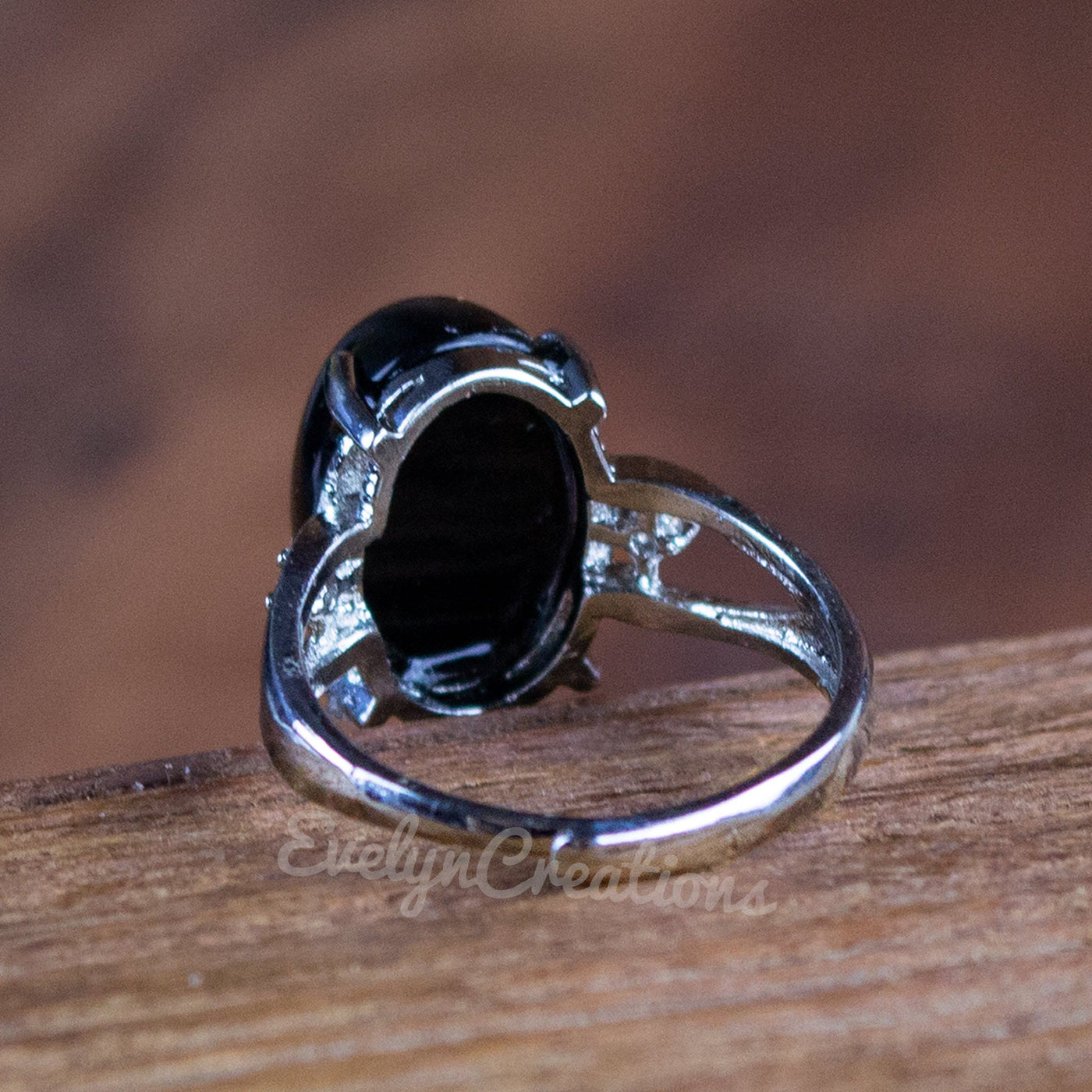 Olivenorma „Spiritueller Schutz“ Natürlicher Obsidian Ring 