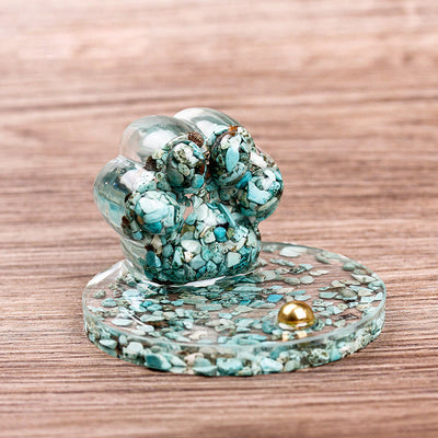 Olivenorma Naturstein Epoxy Katzenklaue Handyhalter - image 4