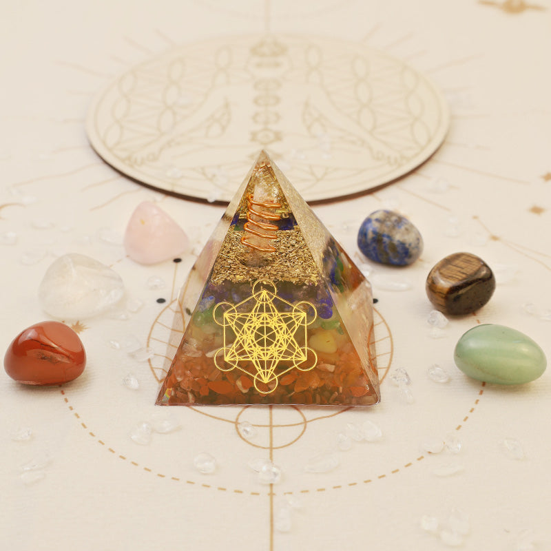 Olivenorma Chakra Metatrons Würfel Heilende Orgonpyramide 