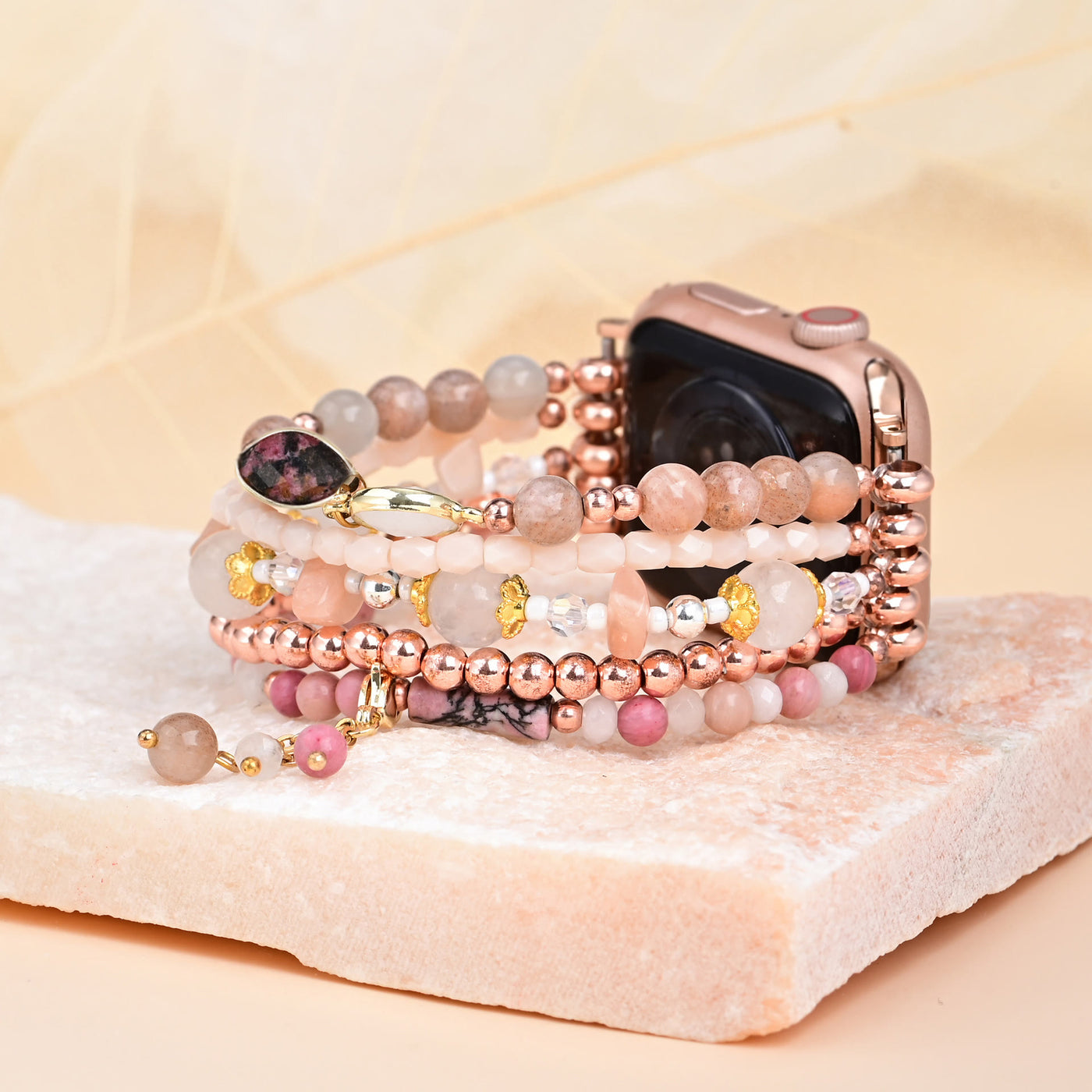 Olivenorma Pink Opal Apple Watch Armband 