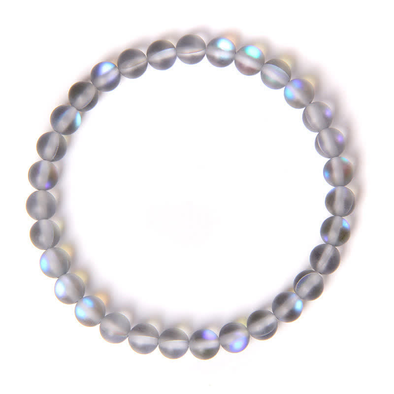 Olivenorma 6mm Mehrfarbiges Meerjungfrauen-Glasperlenarmband 6mm