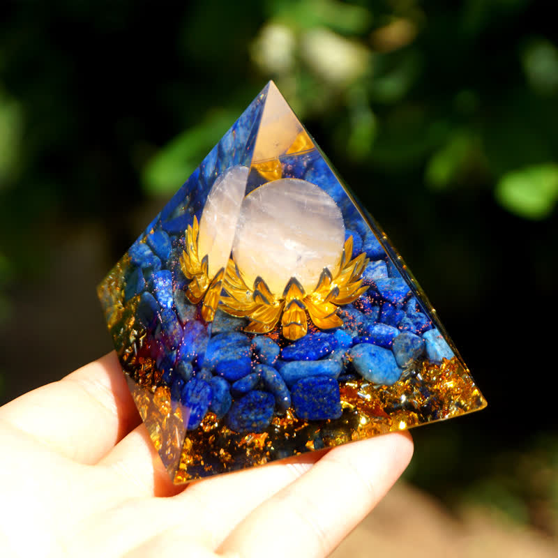 Olivenorma Rosenquarz Kugel Lapislazuli Lotus Orgon-Pyramide 