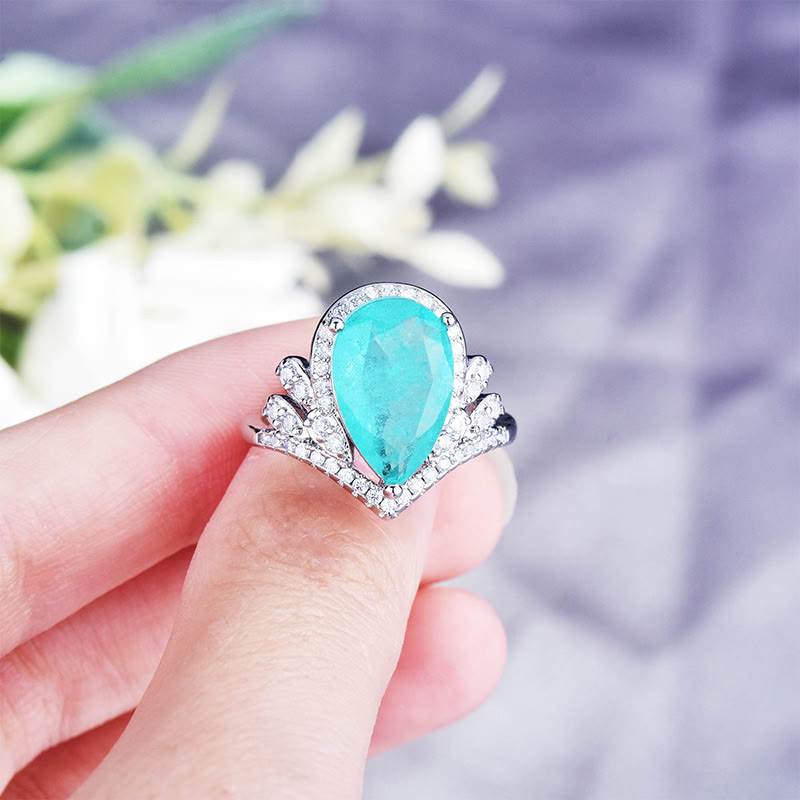 Olivenorma "Pure Love" - ​​Paraiba Turmalin Eleganter Ring 