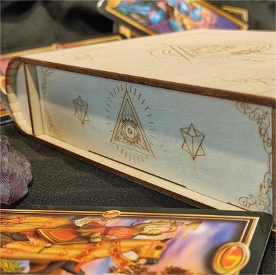 Olivenorma Evil Eye Wooden Tarot Box Schmuckstück