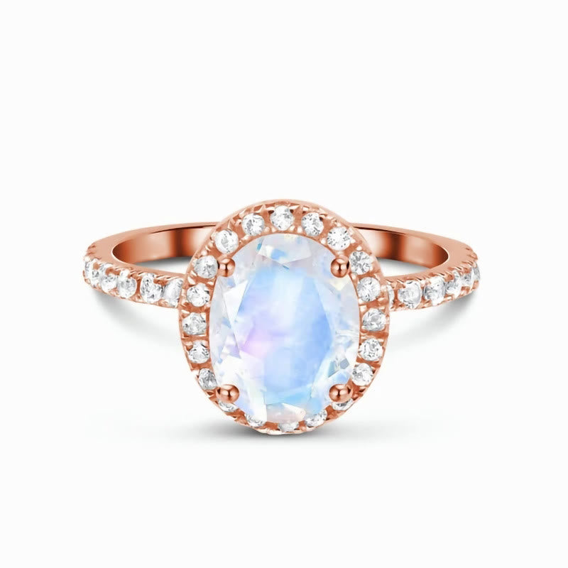 Olivenorma Luxus Mondstein Roségold Ring