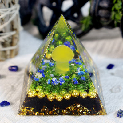 Peridot Lapislazuli Pilz Orgon Pyramide