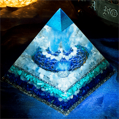 Olivenorma Clean Spirit-Aquamarin Crystal Tower Orgone Pyramid