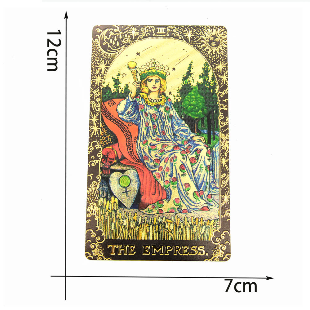 Olivenorma Schwarze Gold Waite Folie Goldene Tarot Deck Karten