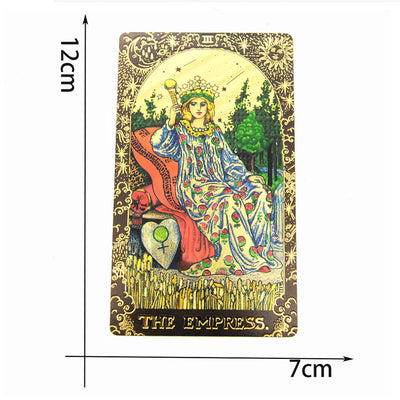 Olivenorma Schwarze Gold Waite Folie Goldene Tarot Deck Karten