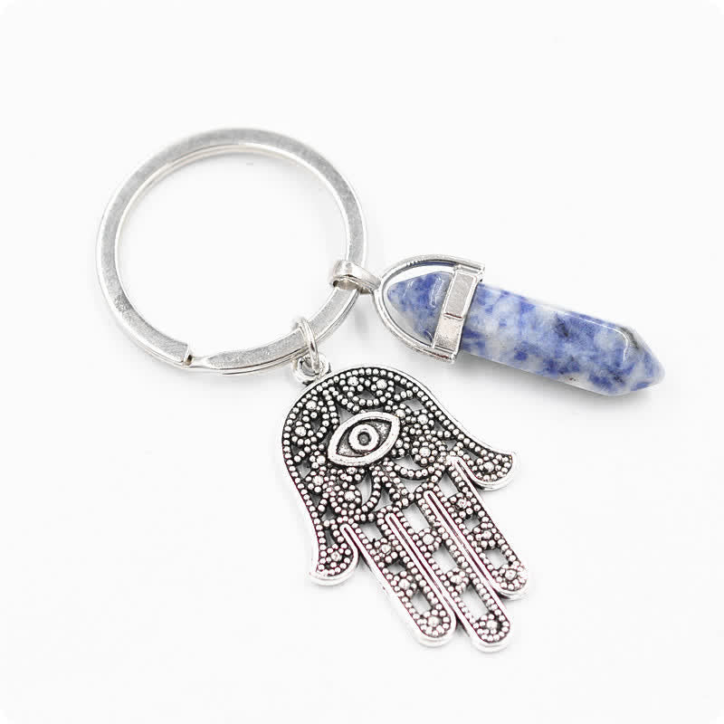 Olivenorma Inspirierender Hamsa Hand Cristall Schlüsselanhänger