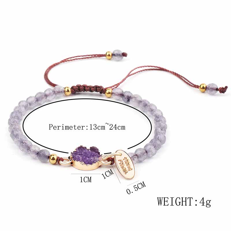 Olivenorma Rosenquarz Grüner Aventurin Amethyst Armband 