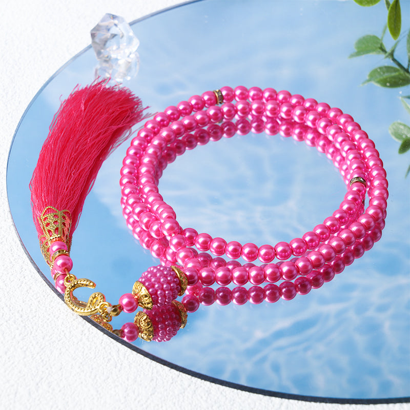 Olivenorma 6mm 99 Acrylperlen Tasbih Rosenkranz Armband