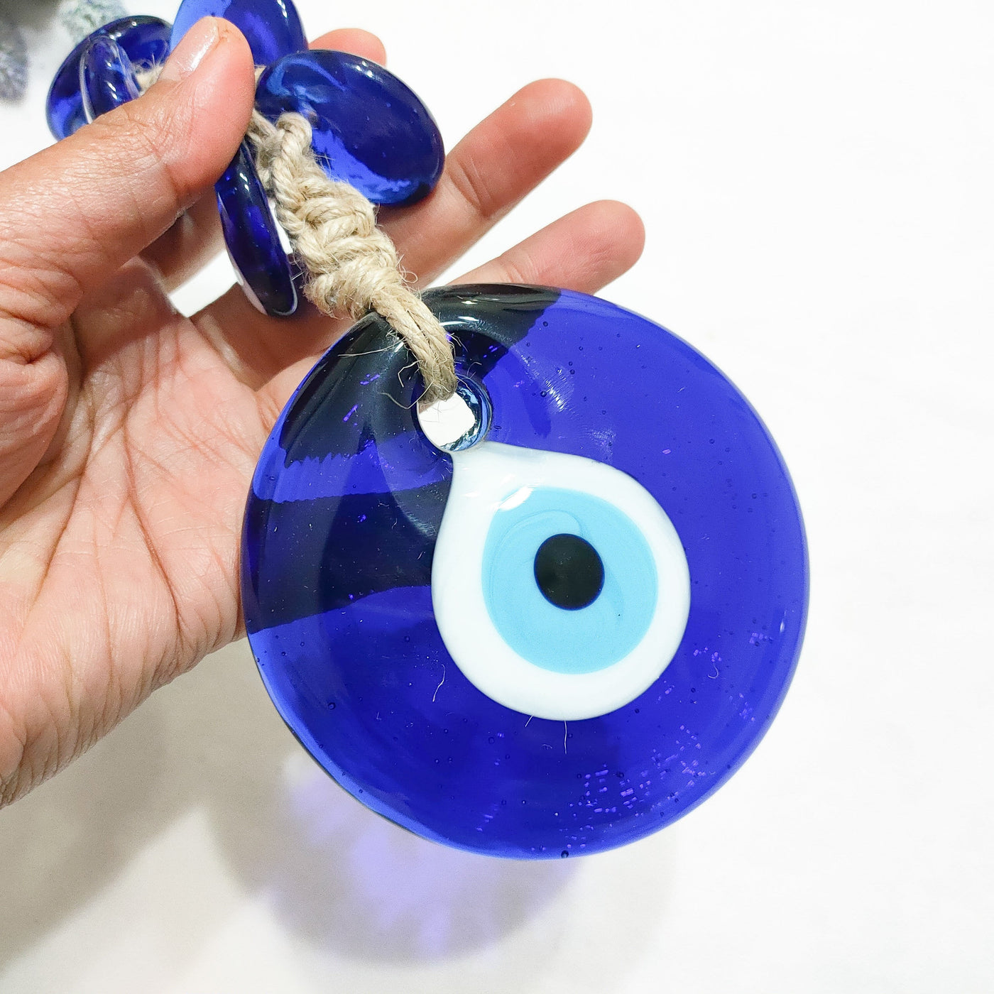 Olivenorma Böses Auge Glas Blaue Wand Hängende Dekoration Ornament 