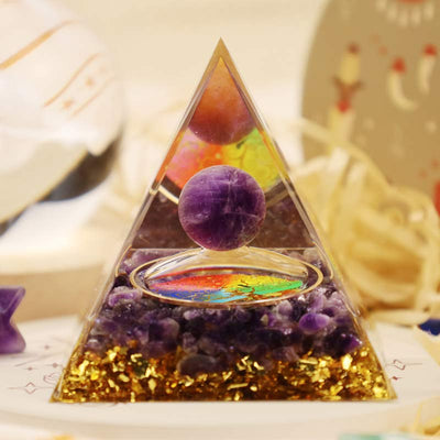 Olivenorma Amethyst Tree Of Life Orgon-Pyramide